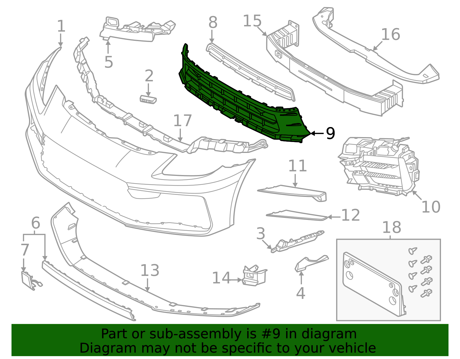 2024-2026 Porsche Panamera Lower Grille 976-807-683-OK1 | OEM Parts Online