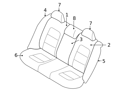 Rear Seat Components for 2011 Volvo XC70 #1
