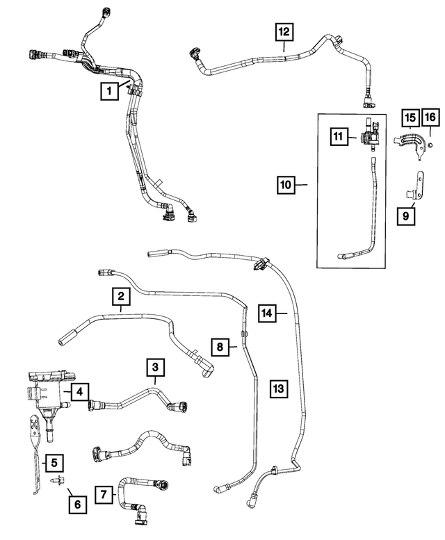 68200562AD - Emission Controls: Vacuum Vapor Harness for Mopar Image