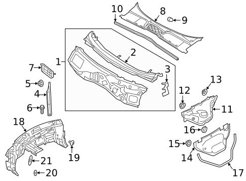 Cowl for 2025 Audi A5 Sportback #0