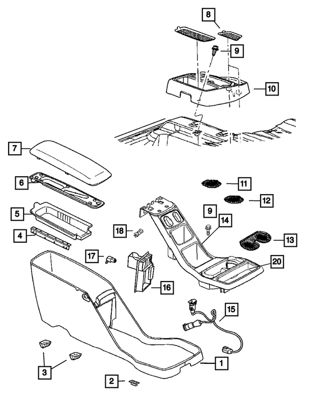 6506721AA - Instrument Panel and Radios and Consoles: Plastic Snap-in Nut for Mopar Image