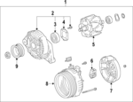 2733038130 - Electrical: Rotor for Lexus: GS460, IS F, LS460, LX570 Image
