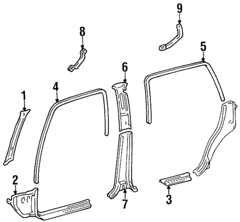 Interior Trim - Pillars for 1996 Lexus LX450 #0