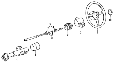 Steering Column & Wheel for 1992 Pontiac Firebird #2