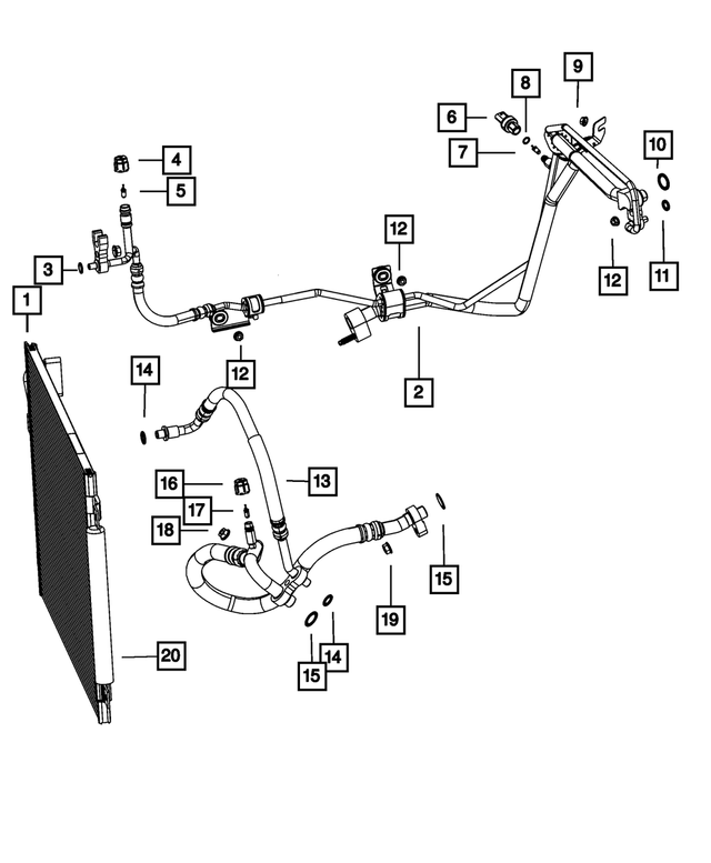 68081634AF - Air Conditioners and Heaters: A/c Suction And Liquid Line for Mopar Image