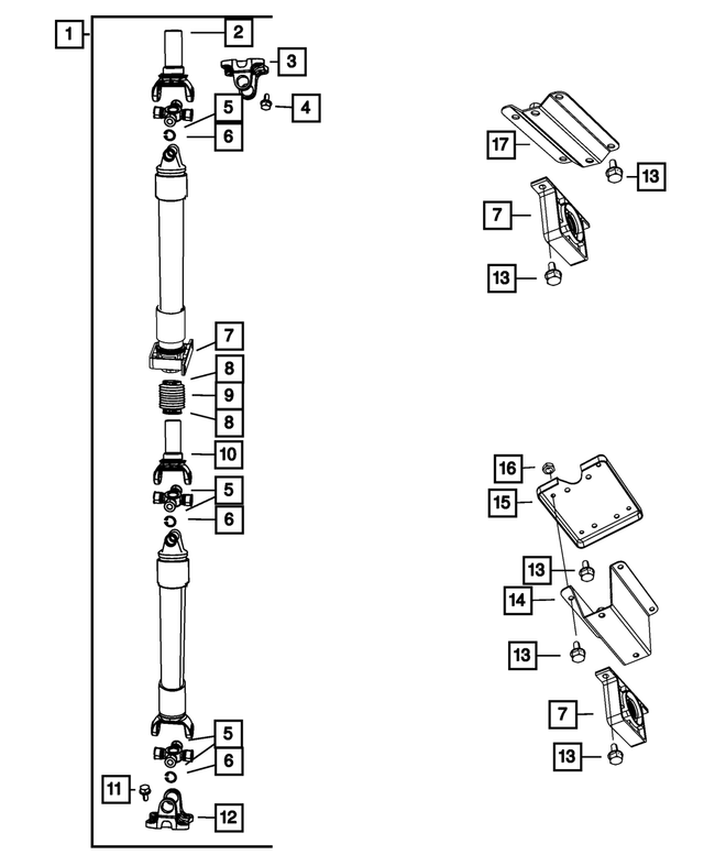 52123014AA - : Drive Shaft for Mopar Image