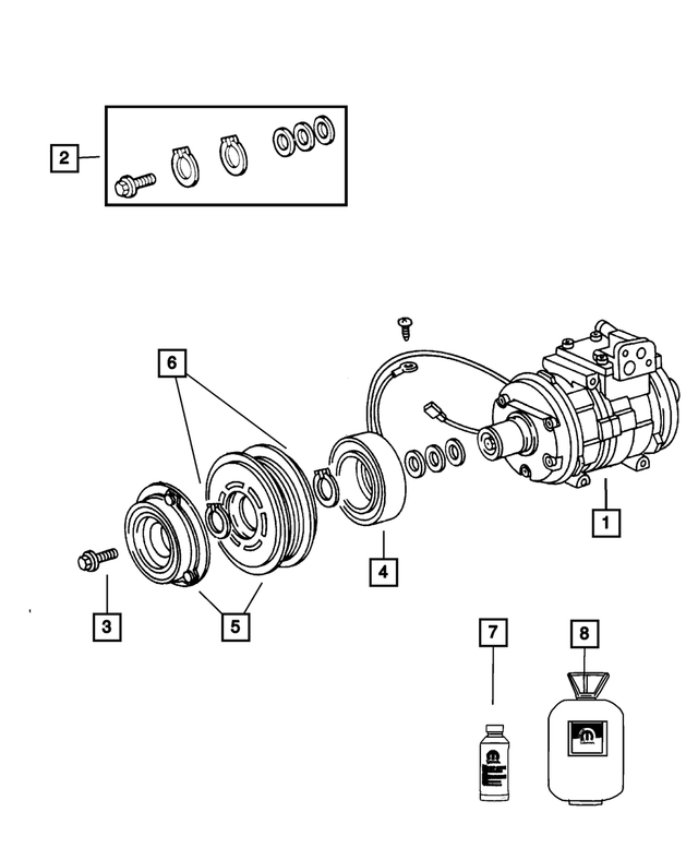 68025879AA - Air Conditioners and Heaters: Pulley Bolt for Mopar Image