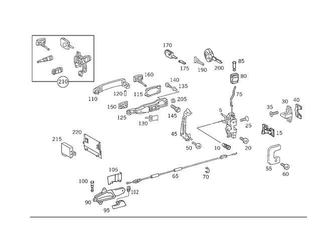 1297201735 - : Lock for Mercedes-Benz Image