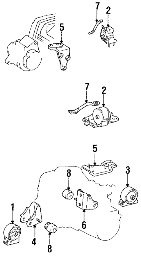 Engine Mounting for 1992 Toyota Celica #0