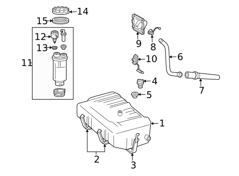 Fuel System Components for 1995 Dodge B3500 #0