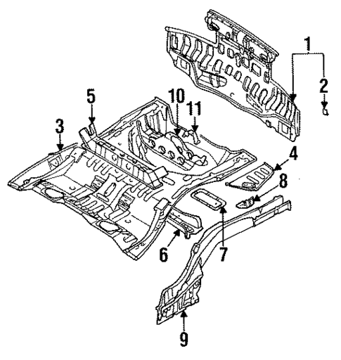 Rear Body for 1996 Mitsubishi Eclipse #0