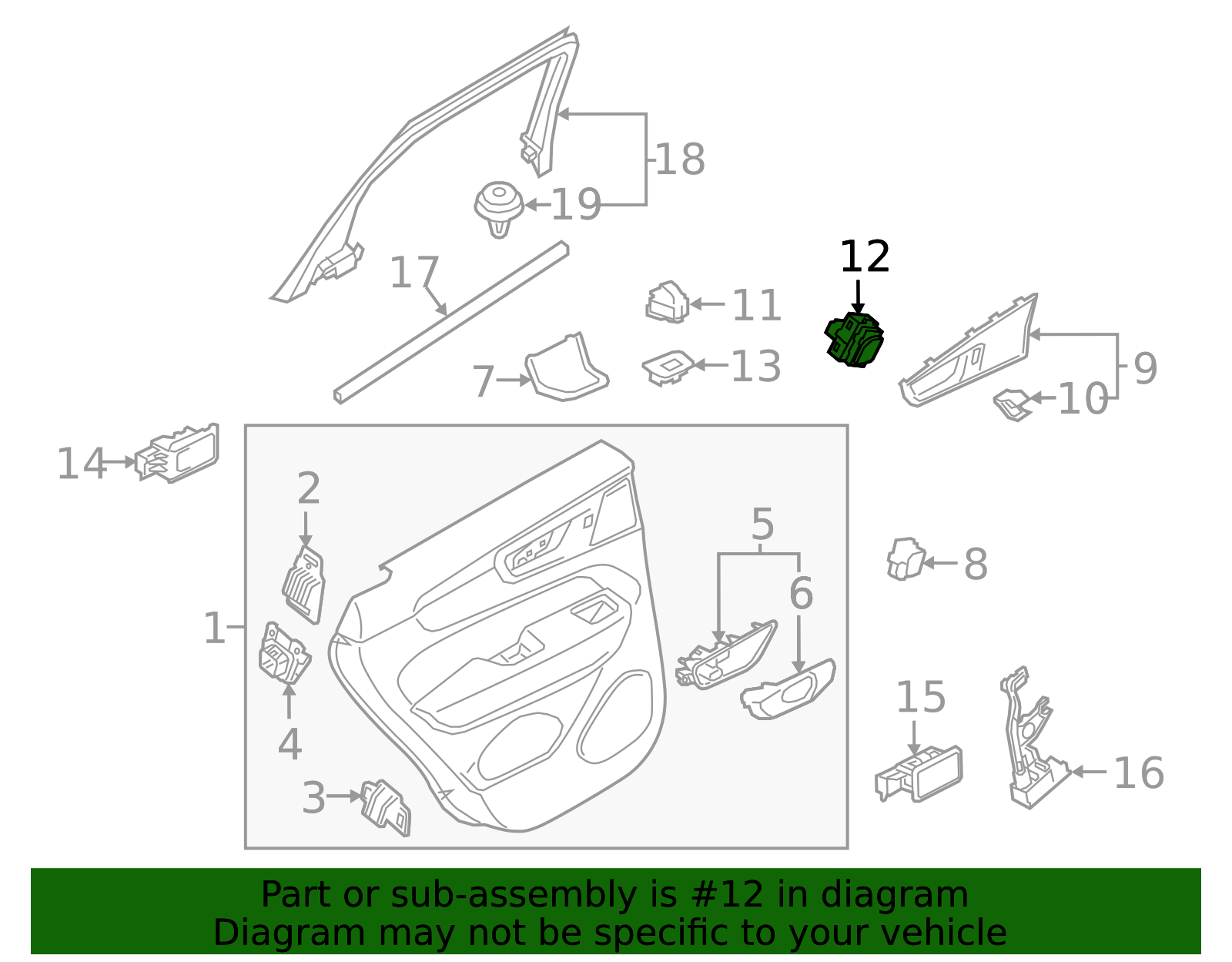 2018-2020 Volvo XC60 Lock Switch 31433412 | TascaParts.com