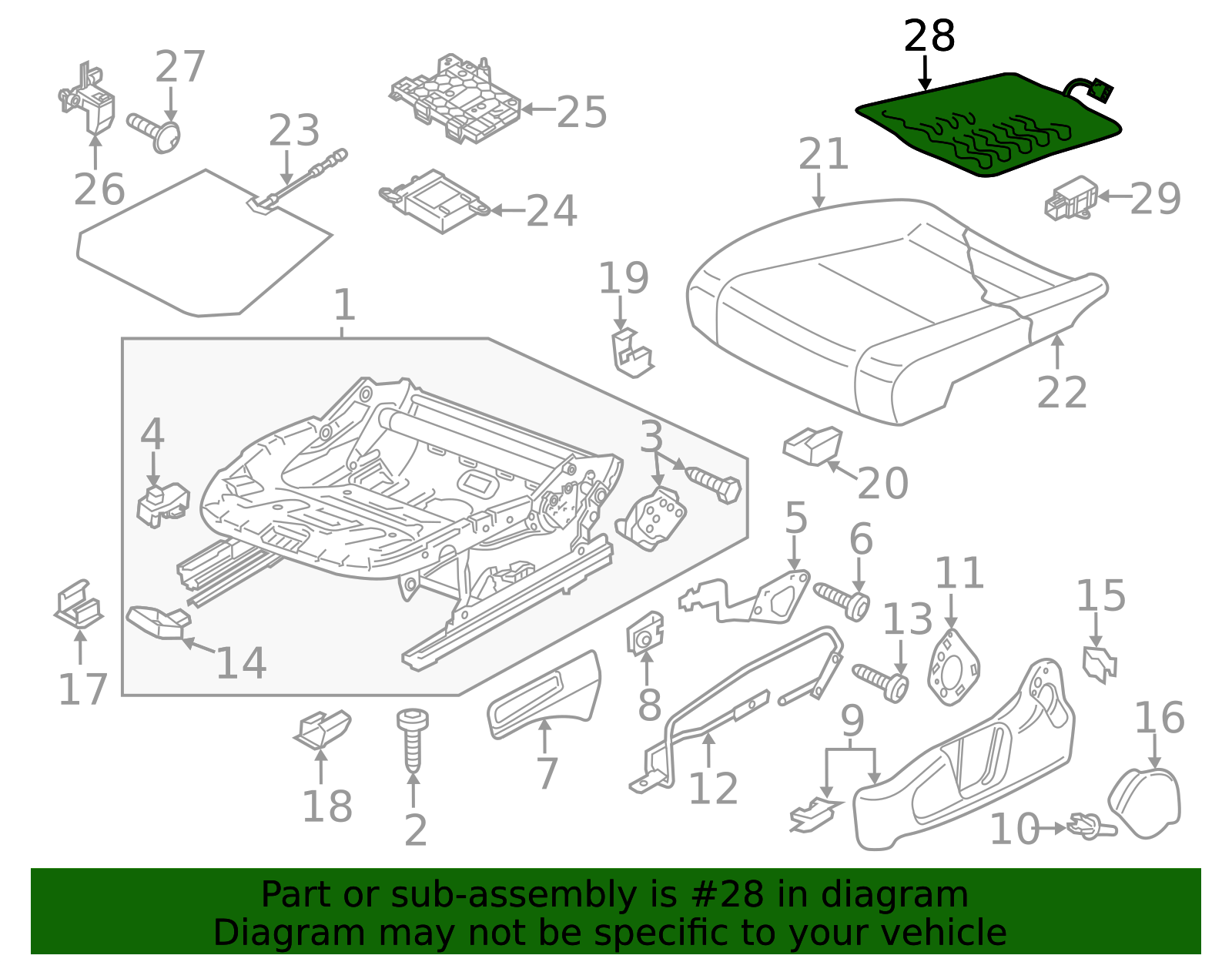 Volkswagen Seat Heater Pad - OEM Heating Element - Part #561-963-556-E ...