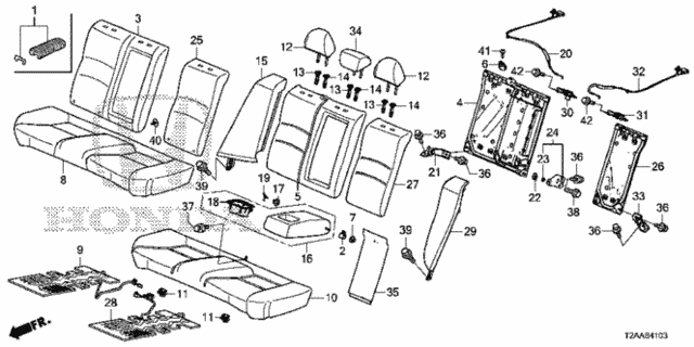 Rear Seat (2) (Tachi-S) for 2017 Honda Accord #0