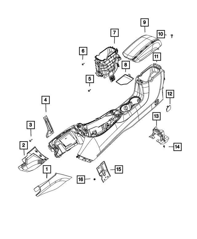 5ZK87DX9AH - : Base Console for Mopar Image