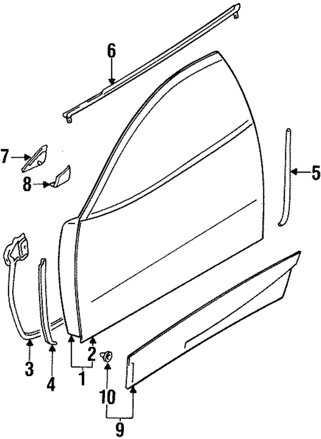 MB641308 - : Weatherstrip for Mitsubishi Image