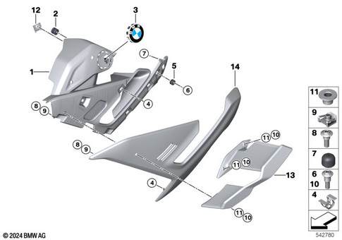 Motorcycle Trim Section, Windshield for 2025 BMW-Motorrad M 1000 R #1
