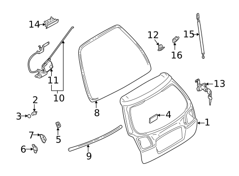 Liftgate for 2004 Subaru Outback #0