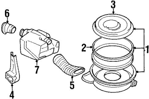 Air Intake for 1995 GMC Suburban K1500 #1