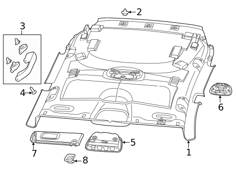 Interior Trim - Roof for 2015 Jeep Cherokee #0