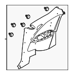 769001GR0A - Body: Interior Quarter Panel Trim Panel for Nissan: Murano Image