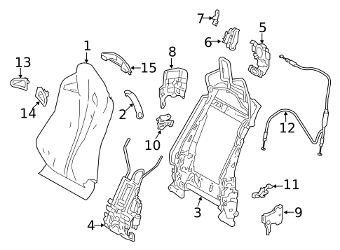 Driver Seat Components for 2025 Lexus RC F #1