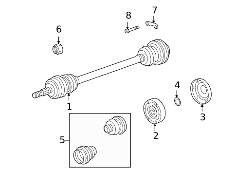Drive Axles for 1999 Porsche Boxster #0