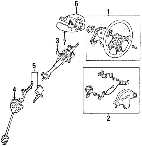 Steering Column & Wheel for 1991 Mazda MPV #0