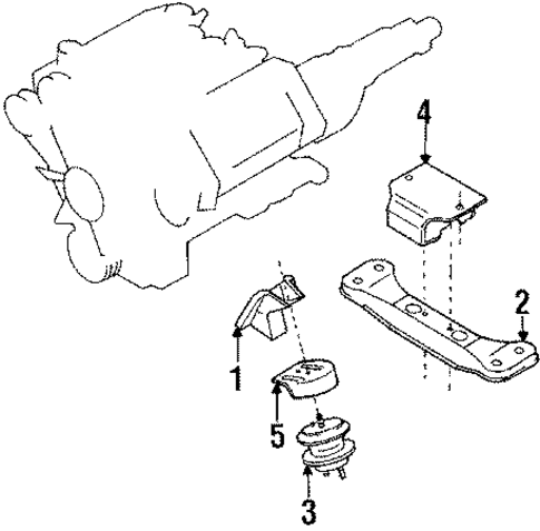 Engine Mounting for 1993 INFINITI Q45 #0
