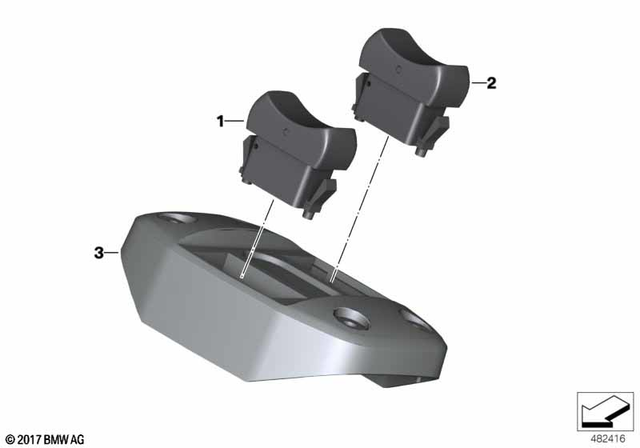 61317689823 - General Electrical System: Light Switch -  for BMW-Motorrad Image