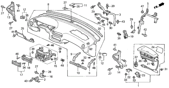 Instrument Panel for 1995 Honda Civic del Sol #0