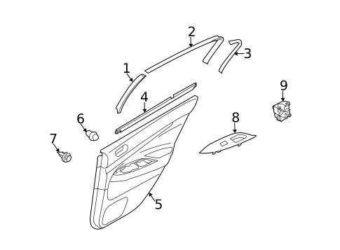 Interior Trim - Rear Door for 2008 INFINITI G35 #0