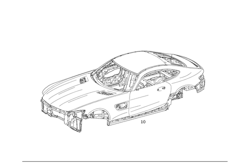 Body Shell for 2021 Mercedes-Benz AMG GT Black Series #0