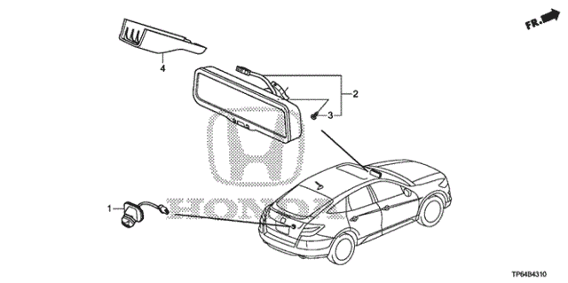 Rear View Mirror (Monitor) for 2012 Honda Crosstour #0