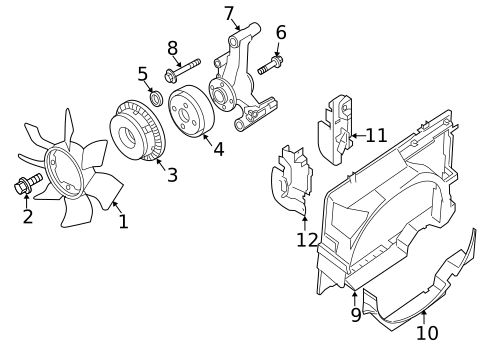 Cooling Fan for 2005 Nissan Xterra #0
