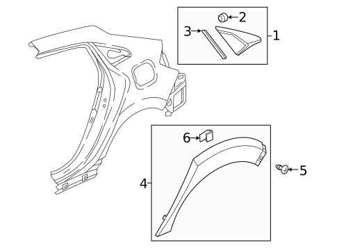 Exterior Trim - Quarter Panel for 2019 Honda Civic #0