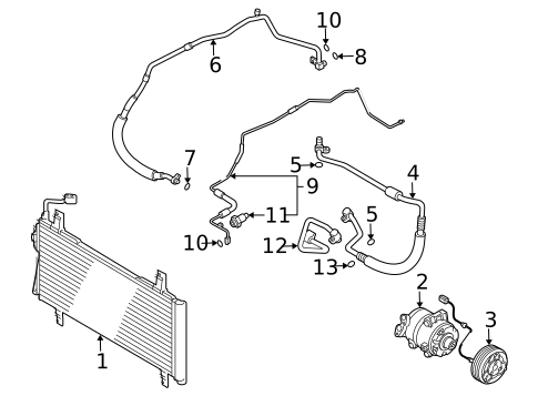 Condenser, Compressor & Lines for 2005 Mazda 6 #0