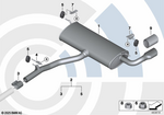 18307618683 - : Tailpipe End Piece, Alu-Look for BMW Image