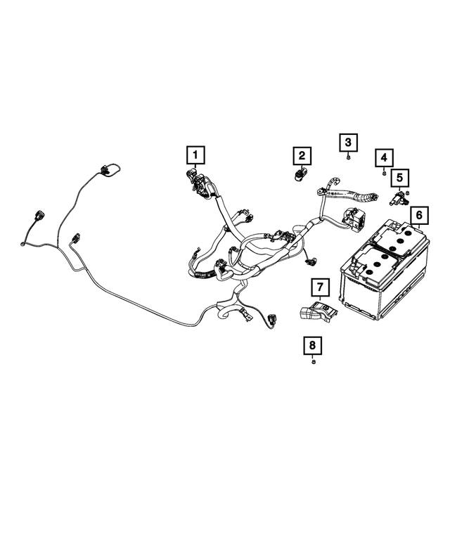 68430578AD - Electrical: Battery, Alternator, And Starter Wiring for Mopar Image