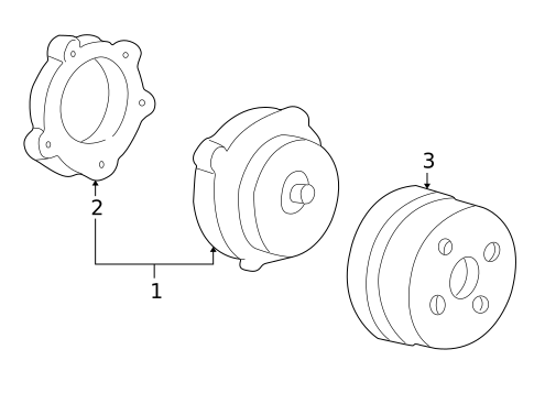 Water Pump for 2005 Buick Terraza #1