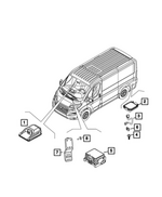 68471131AB - Electrical: Forward Collision Warning Bracket for Mopar Image image