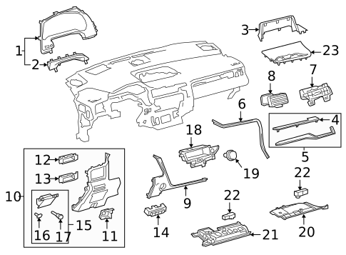 Instrument Panel Components for 2018 Lexus RX450hL #0