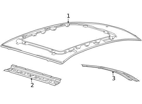 Roof & Components for 2016 Lincoln MKS #1