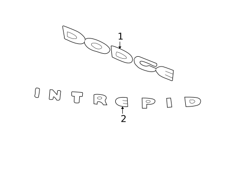 Exterior Trim - Trunk for 2001 Dodge Intrepid #0