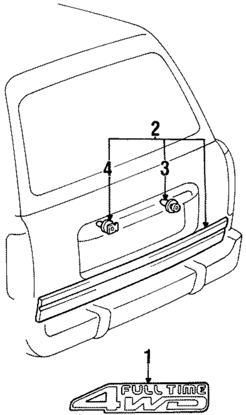 Exterior Trim - Tail Gate for 1996 Lexus LX450 #0