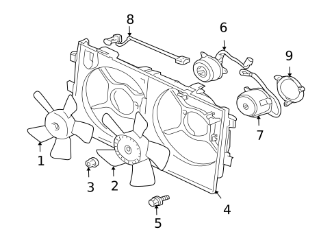 Cooling Fan for 2007 Mitsubishi Outlander #0