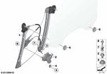 51337365260 - : Window Lifter Without Motor, Front Right for BMW Image