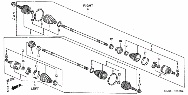 Driveshaft for 2001 Honda Civic #0