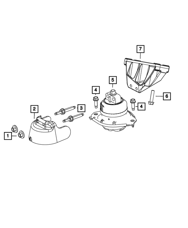 6102019 - 6.4L Gas; Engine: Hex Head Bolt And Washer, Mounting for Mopar Image