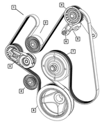 68058372AA - Cooling: Idler Pulley for Chrysler: Aspen | Dodge: Durango, Ram 1500, Ram 2500, Ram 3500 Image